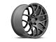 Staggered AMR Charcoal Wheel and Mickey Thompson Street Comp Tire Kit; 20-Inch (15-23 Mustang GT, EcoBoost, V6)