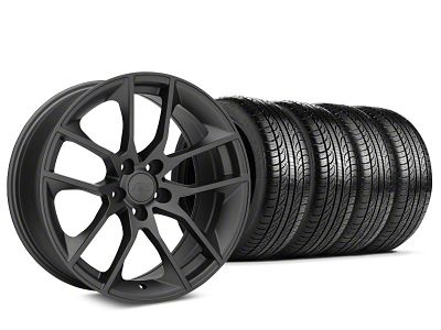 19x8.5 Magnetic Style Wheel & Pirelli All-Season P Zero Nero Tire Package (15-23 Mustang GT, EcoBoost, V6)