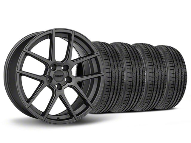 MMD Zeven Charcoal Wheel and Sumitomo Maximum Performance HTR Z5 Tire Kit; 19x8.5 (05-14 Mustang)
