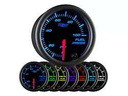 100 PSI Fuel Pressure Gauge; Black 7 Color (Universal; Some Adaptation May Be Required)