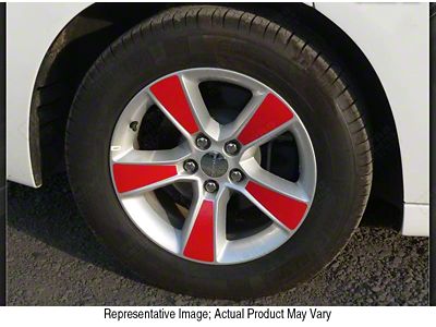 17-Inch Wheel Spoke Overlay Decals; Matte Black (06-23 Charger)