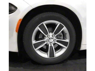 18-Inch Wheel Spoke Overlay Decals; Matte Black (19-23 Charger)
