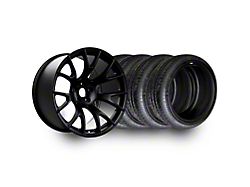 20x11 Hellcat Widebody Style Matte Black Wheel & Lanvigator Catchpower All-Sesason Tire Package (18-23 Charger Widebody)