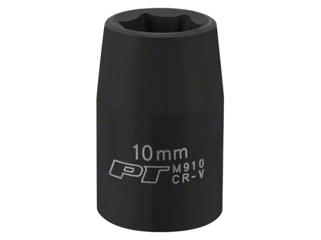 3/8-Inch Drive 6-Point Impact Socket; Metric; Shallow