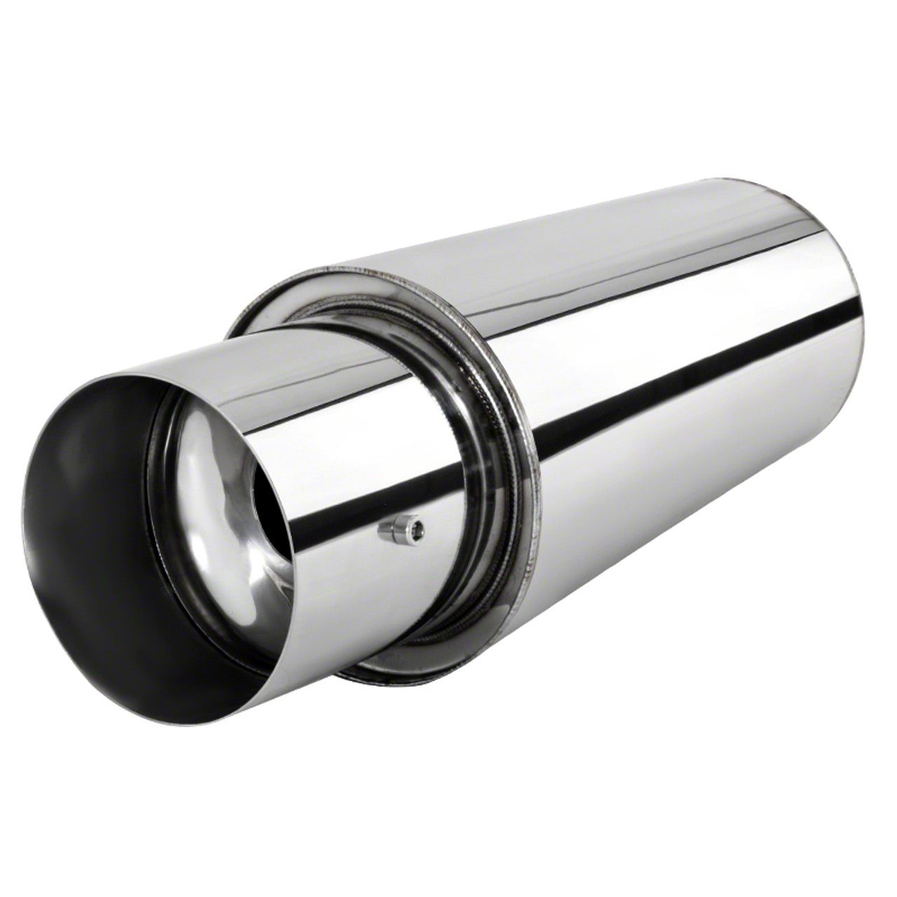 Charger 310 Style Spiral Flow Muffler with Silencer; 2.50-Inch Inlet/4 ...