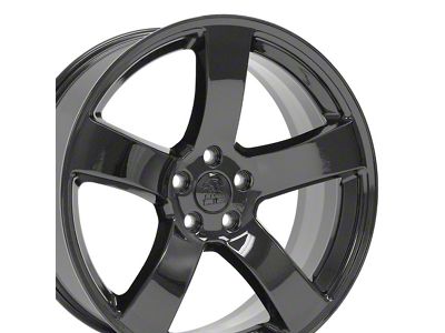 5-Spoke Style Gloss Black Wheel; 20x8; 24mm Offset (11-23 RWD Charger, Excluding Widebody)