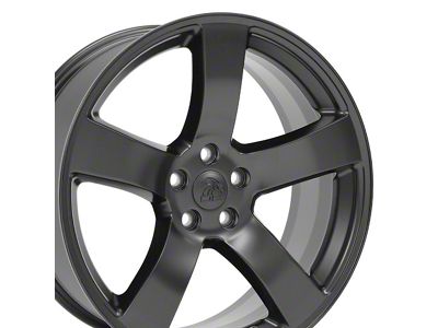 5-Spoke Style Satin Black Wheel; 20x8; 24mm Offset (11-23 RWD Charger, Excluding Widebody)