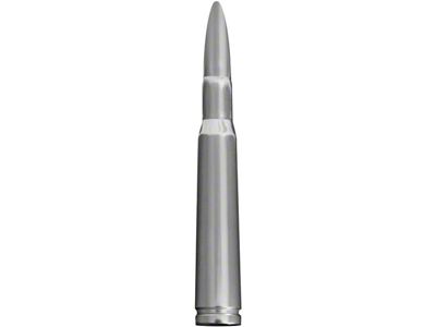 50 Cal Bullet Antenna; 5-Inch; Brushed Aluminum (Universal; Some Adaptation May Be Required)