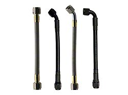 6000 Series Straight X Straight PTFE Hose Assembly with Extreme Black Aluminum Nut; -8AN; 10-Inches Long 