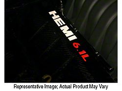 6.1L HEMI Engine Cover Overlay Decal; Carbon Fiber (06-10 Charger)