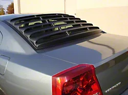 ABS Rear Window Louvers; Textured Black (06-10 Charger)