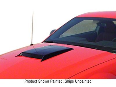 ABS Small Hood Scoop; Unpainted (06-23 Charger)