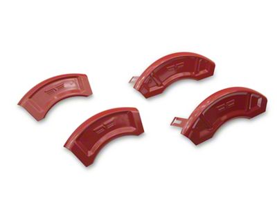Aesthetic Brake Caliper Covers; Red; Front and Rear (11-23 Charger R/T & SXT w/ Dual Piston Front Calipers; 15-17 AWD Charger SE w/ Dual Piston Front Calipers; 18-23 Charger Daytona, GT w/ Dual Piston Front Calipers)