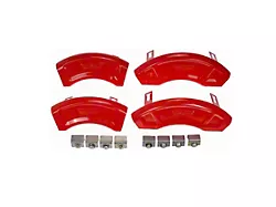 Red Aesthetic Caliper Covers; Front and Rear (11-16 RWD Charger w/ Single Piston Front Calipers)