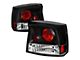 Altezza Tail Lights; Matte Black Housing; Clear Lens (06-08 Charger)