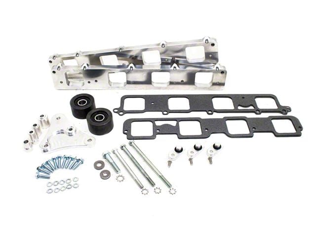 Aluminum Hellcat Supercharger to Head Adapter Plates and Idler Bracket Kit; Machined (06-23 V8 HEMI Charger, Excluding 6.2L)