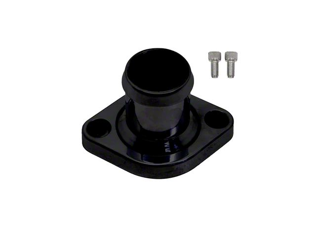 Aluminum Straight Water Neck Thermostat Housing; Black (06-23 V8 HEMI Charger, Excluding 6.2L)