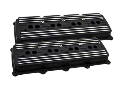 Aluminum Valve Covers; Black (06-23 V8 HEMI Charger, Excluding 6.2L)