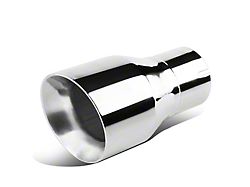 Angled Cut Dual Wall Exhaust Tip; 4.50-Inch; Polished (Fits 3-Inch Tailpipe)