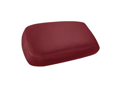 Premium Artificial Leather Center Console Lid Armrest Cover; All Red with Red Stithcing (15-23 Charger)