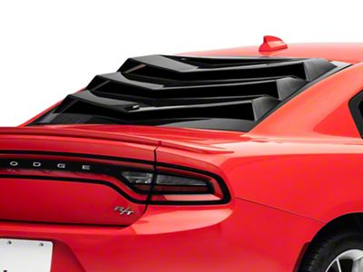 Bakkdraft Rear Window Louvers; Gloss Black (11-23 Charger)