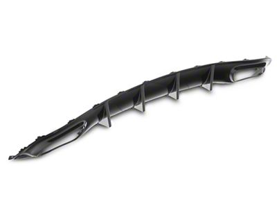 Base SRT Style Rear Dual Exhaust Diffuser; Gloss Black (15-17 Charger SE; 15-18 Charger GT, Pursuit, R/T; 15-23 Charger SXT)