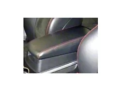 Black Alcantara Type 2 Armrest Cover; Red Stitching (08-10 Charger)