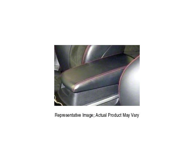 Type 2 Armrest Cover; Black Leather with Black Stitching (08-10 Charger)