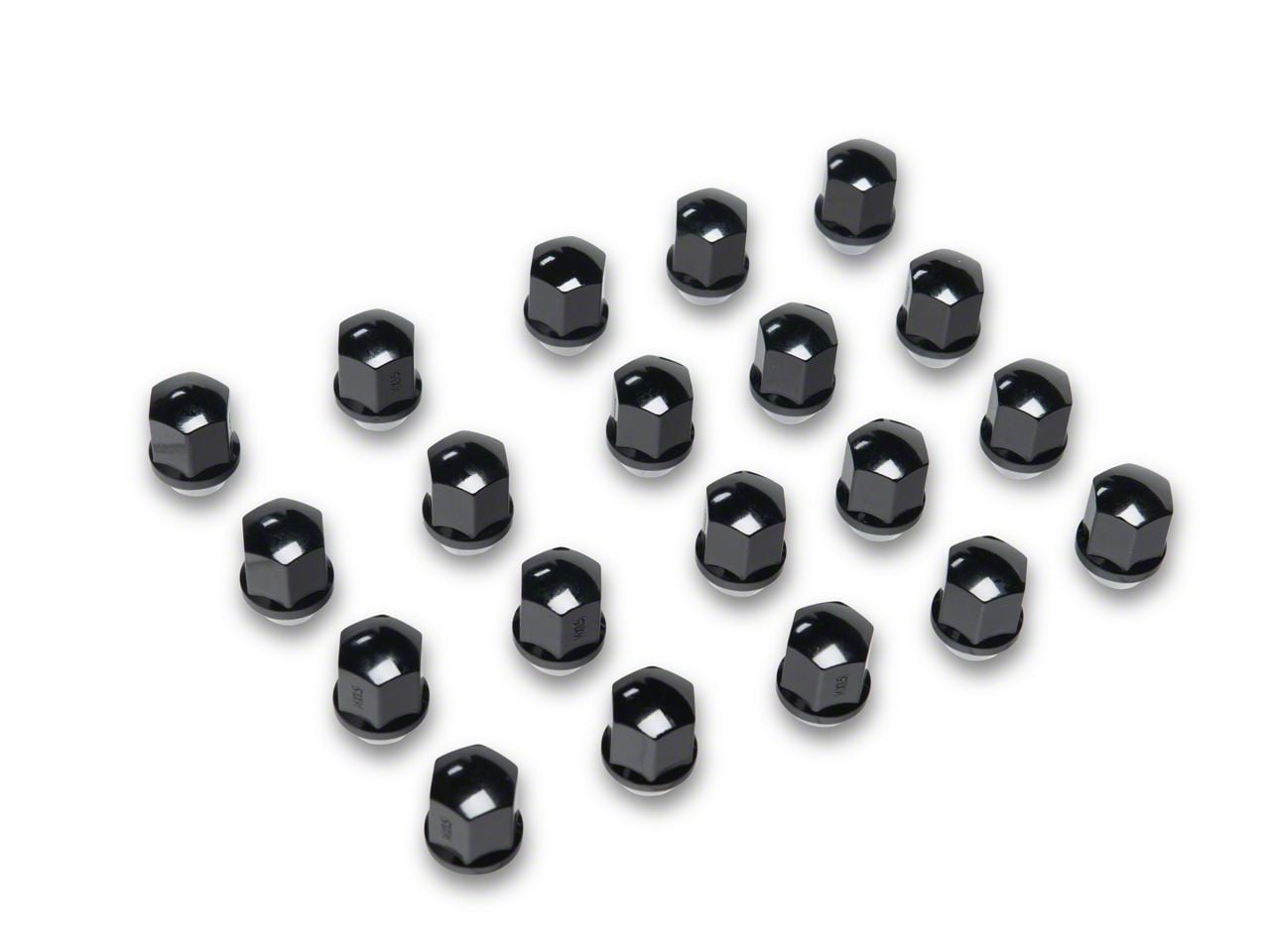 Coyote Black Large Acorn Lug Nuts – 14x1.5 Thread, 20-Pack For 2011-2021 Charger/Challenger/300C