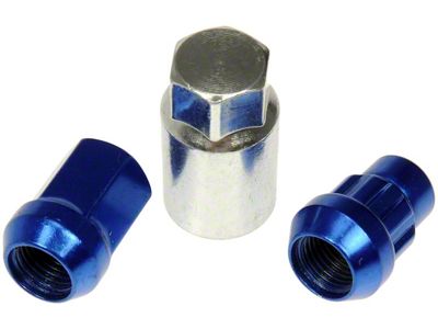 Blue Acorn Wheel Lug Nut Lock Set; M14x1.50; Set of 20 (06-23 Charger)