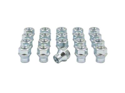 Bright Zinc OE ET Bulge Acorn Lug Nut Kit; 14mm x 1.5; Set of 20 (06-23 Charger)