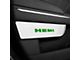 Brushed Door Badge Plate with HEMI Logo; Green Carbon Fiber (11-14 Charger)