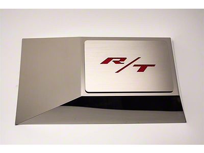 Fuse Box Cover Top Plate with R/T Logo for ACC Fuse Box Cover; Brushed (06-15 Charger)