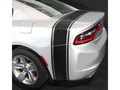 Bumblebee Trunk Rear Stripes; Gloss Red (15-18 Charger)