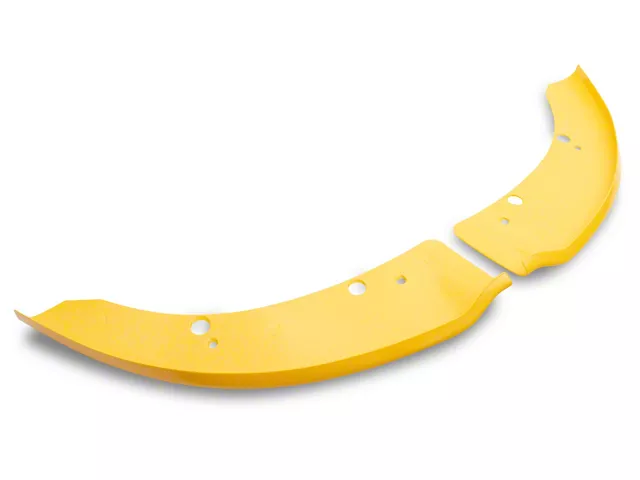 Front Bumper Lip Splitters; Gloss Yellow (15-19 Charger Scat Pack, SRT)