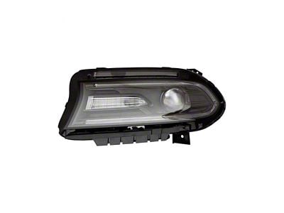 CAPA Replacement Headlight; Driver Side (15-18 Charger w/ Factory HID Headlights)