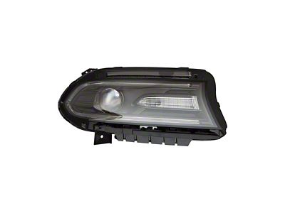 CAPA Replacement Headlight; Passenger Side (15-18 Charger w/ Factory HID Headlights)