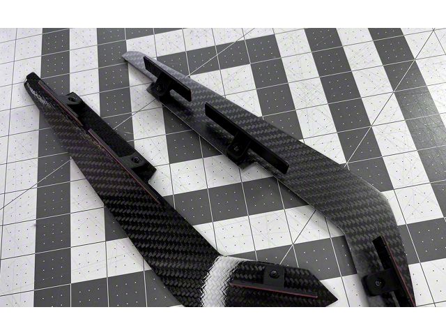 Carbon Fiber Mud Guards; Matte Finish (20-23 Charger Widebody)