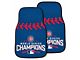Carpet Front Floor Mats with Chicago Cubs 2016 MLB World Series Champions Logo; Blue (Universal; Some Adaptation May Be Required)