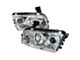 CCFL Halo Projector Headlights; Chrome Housing; Clear Lens (06-10 Charger w/ Factory Halogen Headlights)