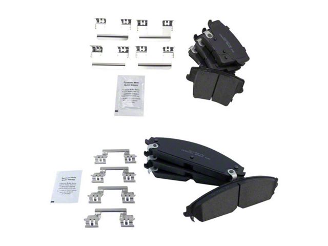 Ceramic Brake Pads; Front and Rear (06-19 Charger w/ 13.60-Inch Front Rotors & Vented Rear Rotors)