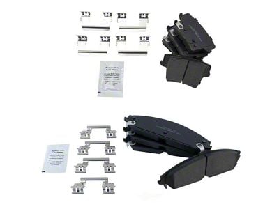 Ceramic Brake Pads; Front and Rear (06-23 Charger w/ 13.60-Inch Front Rotors)