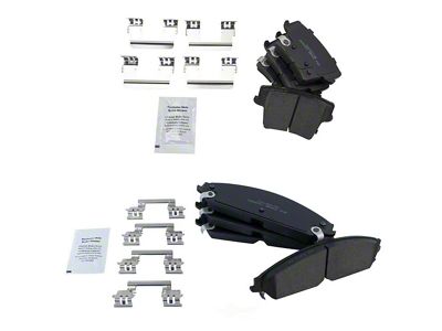 Ceramic Brake Pads; Front and Rear Pair (06-23 Charger w/ 13.60-Inch Front Rotors)