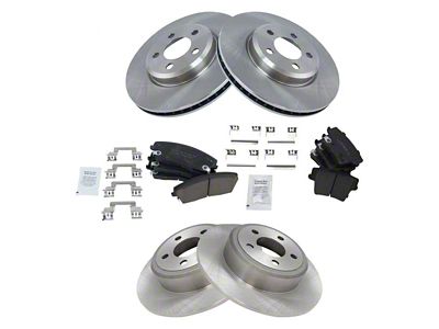 Ceramic Brake Rotor and Pad Kit; Front and Rear (09-18 Charger w/ 12.60-Inch Rotors)