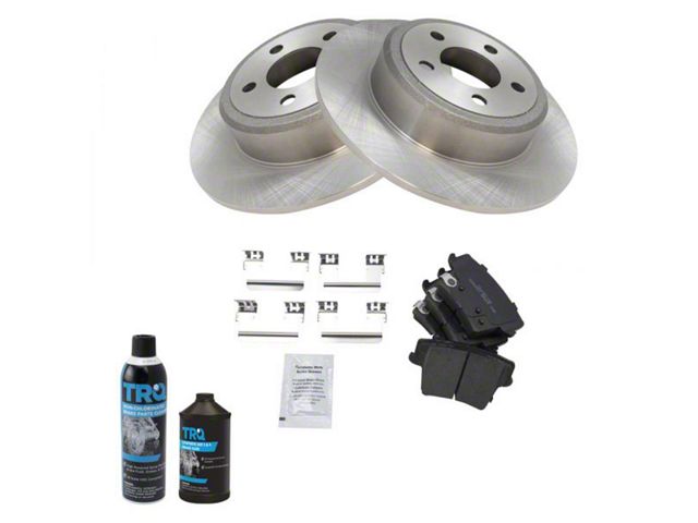 Ceramic Brake Rotor and Pad Kit; Rear (06-19 Charger w/ Solid Rear Rotors)