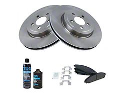 Ceramic Brake Rotor, Pad, Brake Fluid and Cleaner Kit; Front (06-19 Charger w/ 13.60-Inch Front Rotors & Vented Rear Rotors)