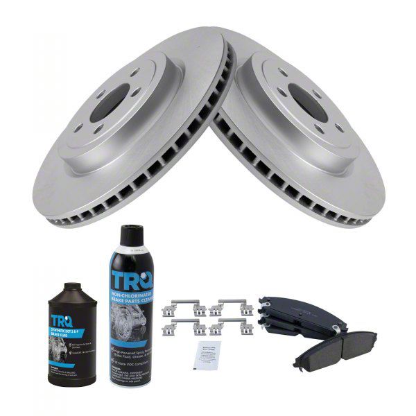 Charger Ceramic Brake Rotor, Pad, Brake Fluid and Cleaner Kit; Front (0619 Charger w/ 13.60