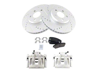 Ceramic Performance Brake Rotor, Pad and Caliper Kit; Front (06-11 RWD Charger)