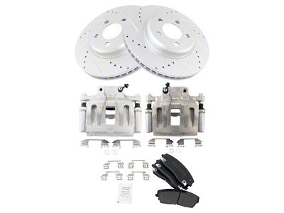 Ceramic Performance Brake Rotor, Pad and Caliper Kit; Front (06-11 RWD Charger)