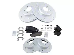 Ceramic Performance Brake Rotor and Pad Kit; Front and Rear (06-20 Charger w/ Solid Rear Rotors)